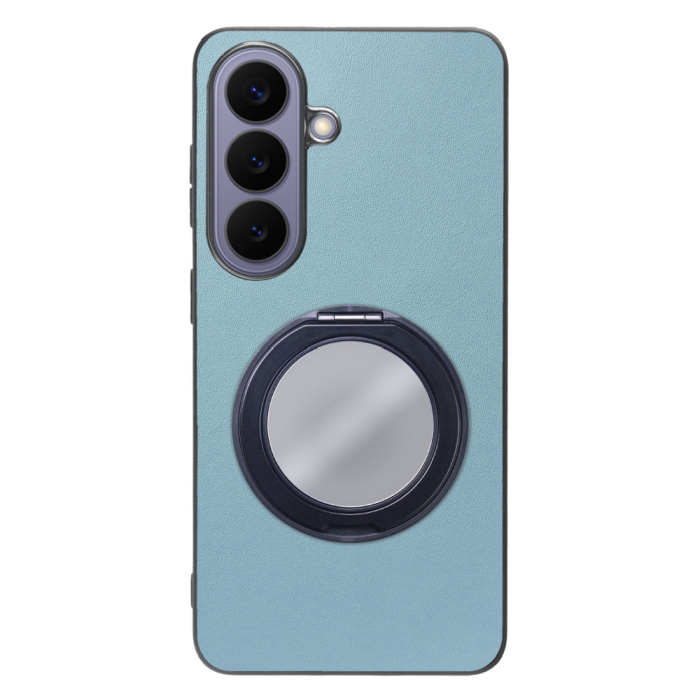 [ LOOF RING-SHELL (ミラー Ver.) ] Galaxy S26 Samsung SC-51G スマホケース 背面 ケース カバー ミラー付きスマホリング スタンド 本革 レザー 落下防止  [ Galaxy S26 ]