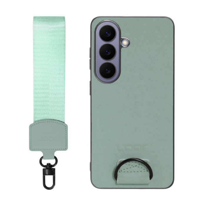 [ LOOF STRAP-SHELL (ショートVer.) ] Galaxy S26 Samsung SC-51G スマホケース 背面 ケース カバー ハードケース ハンドストラップ  本革 [ Galaxy S26 ]