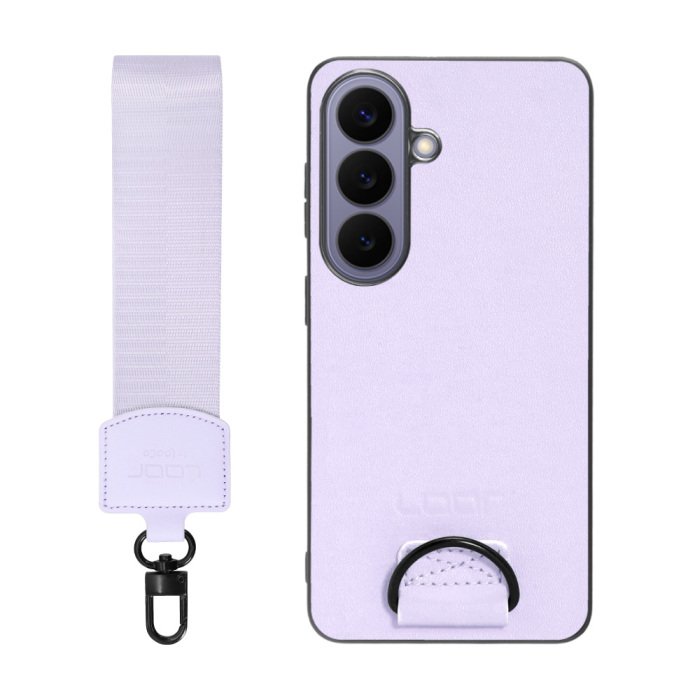 [ LOOF STRAP-SHELL (ショートVer.) ] Galaxy S26 Samsung SC-51G スマホケース 背面 ケース カバー ハードケース ハンドストラップ  本革 [ Galaxy S26 ]