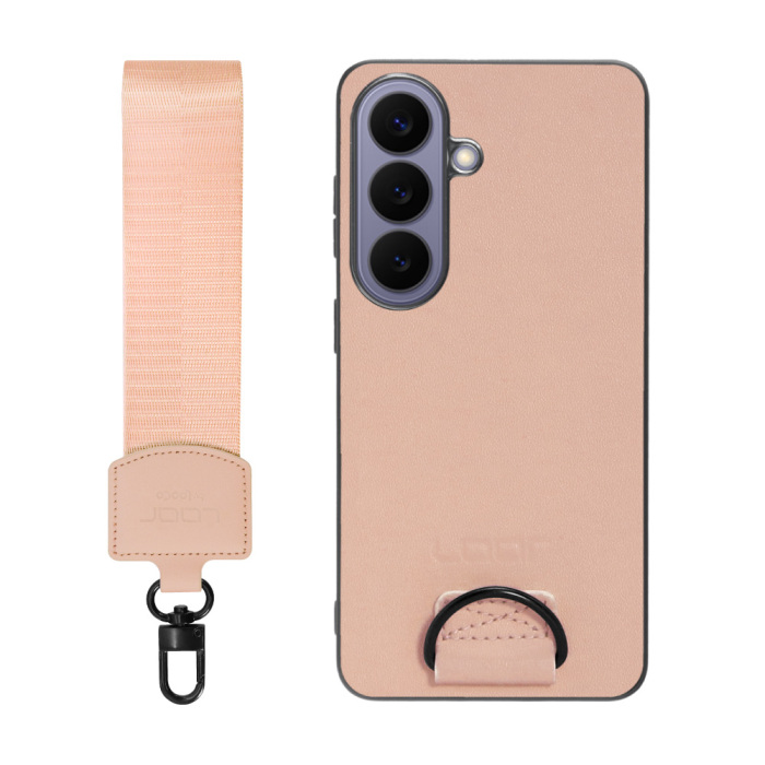 [ LOOF STRAP-SHELL (ショートVer.) ] Galaxy S26 Samsung SC-51G スマホケース 背面 ケース カバー ハードケース ハンドストラップ  本革 [ Galaxy S26 ]