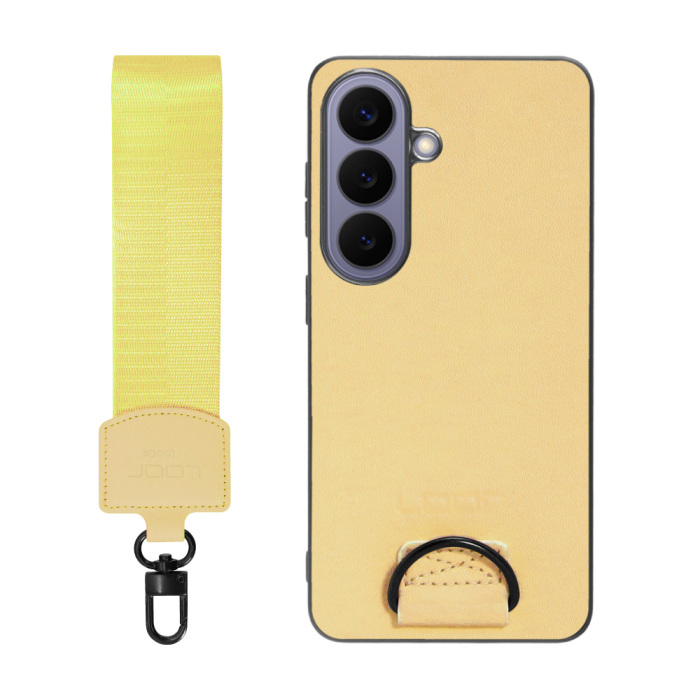 [ LOOF STRAP-SHELL (ショートVer.) ] Galaxy S26 Samsung SC-51G スマホケース 背面 ケース カバー ハードケース ハンドストラップ  本革 [ Galaxy S26 ]