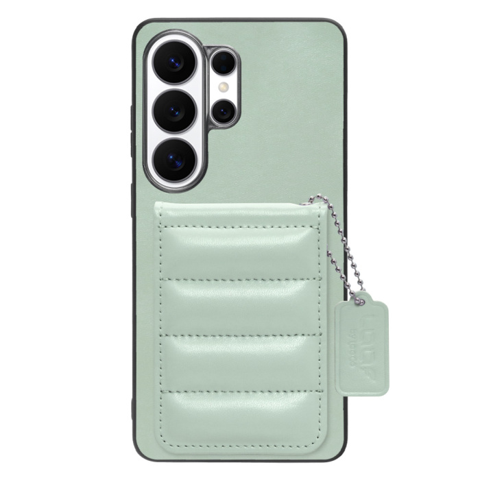 [ LOOF SWEET-SHELL CARD ] Galaxy S26 Ultra Samsung SC-53G スマホケース キルティング加工のカードケース付き マグネット内蔵 カード収納 本革 レザータグ＆チェーン付き パステルカラー [ Galaxy S26 Ultra ]