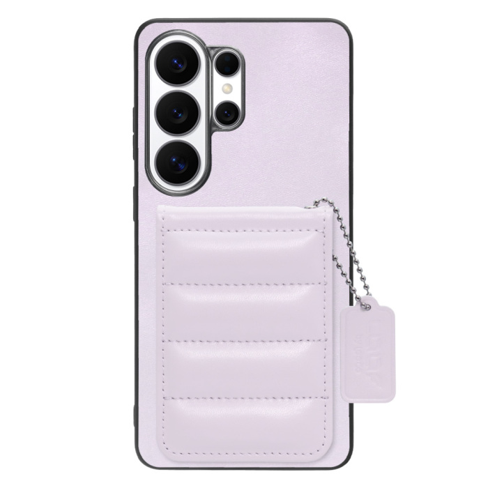 [ LOOF SWEET-SHELL CARD ] Galaxy S26 Ultra Samsung SC-53G スマホケース キルティング加工のカードケース付き マグネット内蔵 カード収納 本革 レザータグ＆チェーン付き パステルカラー [ Galaxy S26 Ultra ]