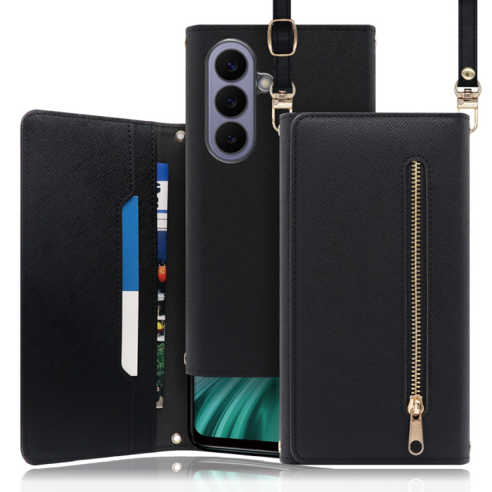 [ LOOF SHOULDER ] Galaxy S26 Samsung SC-51G スマホケース ケース カバー ショルダー スマホショルダー ストラップ 肩掛け 首掛け 手帳型ケース カード収納 マグネット付き ベルトなし [ Galaxy S26 ]