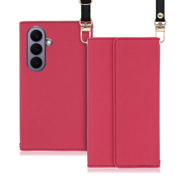 [ LOOF STRAP ] Galaxy S26 Samsung SC-51G スマホケース ケース カバー ショルダー スマホショルダー ストラップ 肩掛け 首掛け 手帳型ケース カード収納 マグネット付き [ Galaxy S26 ]