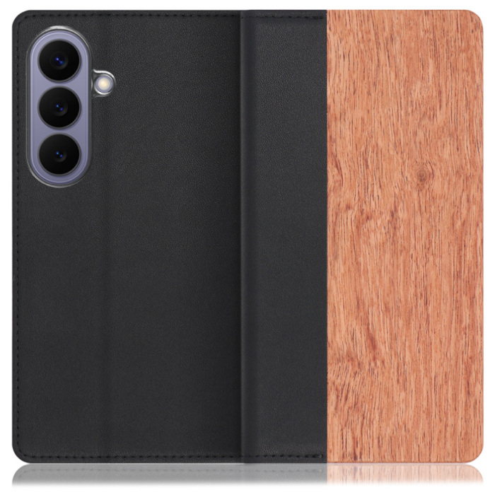 [ LOOF NATURE ] Galaxy S26 Samsung SC-51G スマホケース ケース カバー 手帳型ケース カード収納 マグネット付き 天然木 本革 ベルトなし [ Galaxy S26 ]