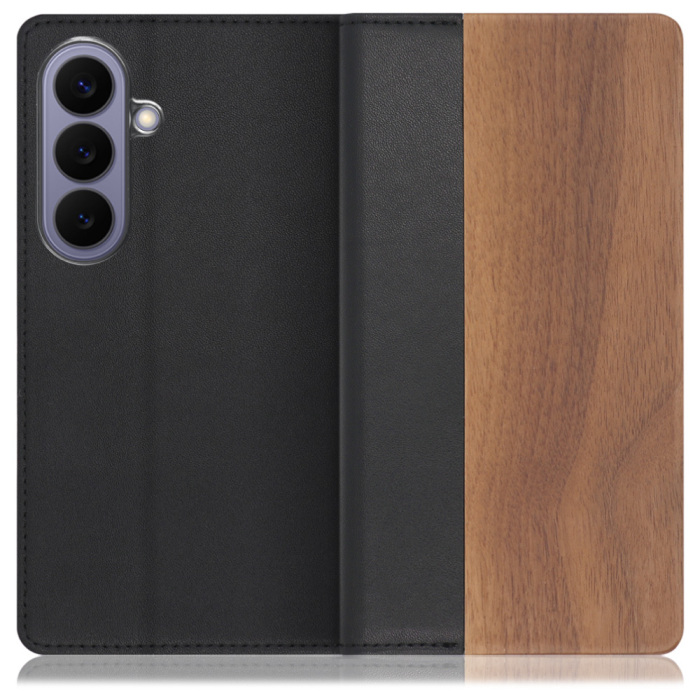 [ LOOF NATURE ] Galaxy S26 Samsung SC-51G スマホケース ケース カバー 手帳型ケース カード収納 マグネット付き 天然木 本革 ベルトなし [ Galaxy S26 ]