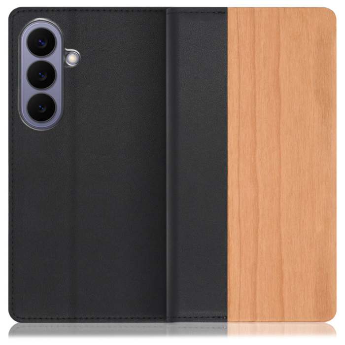 [ LOOF NATURE ] Galaxy S26 Samsung SC-51G スマホケース ケース カバー 手帳型ケース カード収納 マグネット付き 天然木 本革 ベルトなし [ Galaxy S26 ]