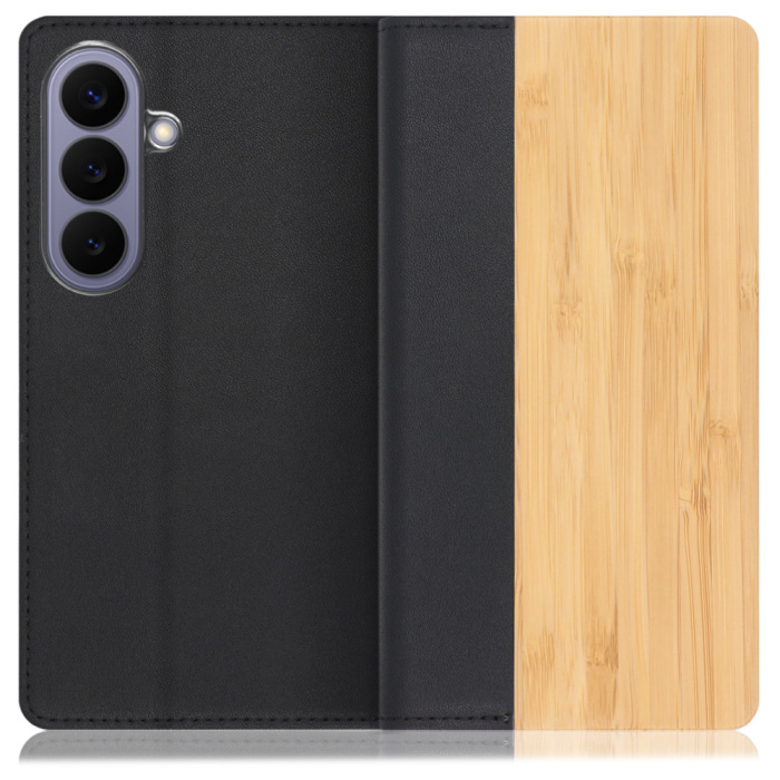 [ LOOF NATURE ] Galaxy S26 Samsung SC-51G スマホケース ケース カバー 手帳型ケース カード収納 マグネット付き 天然木 本革 ベルトなし [ Galaxy S26 ]