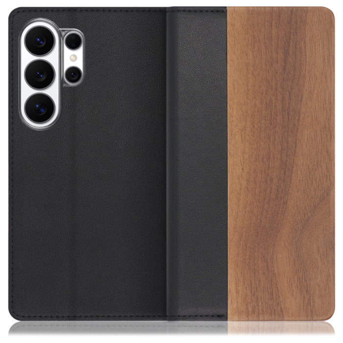 [ LOOF NATURE ] Galaxy S26 Ultra Samsung SC-53G スマホケース ケース カバー 手帳型ケース カード収納 マグネット付き 天然木 本革 ベルトなし [ Galaxy S26 Ultra ]