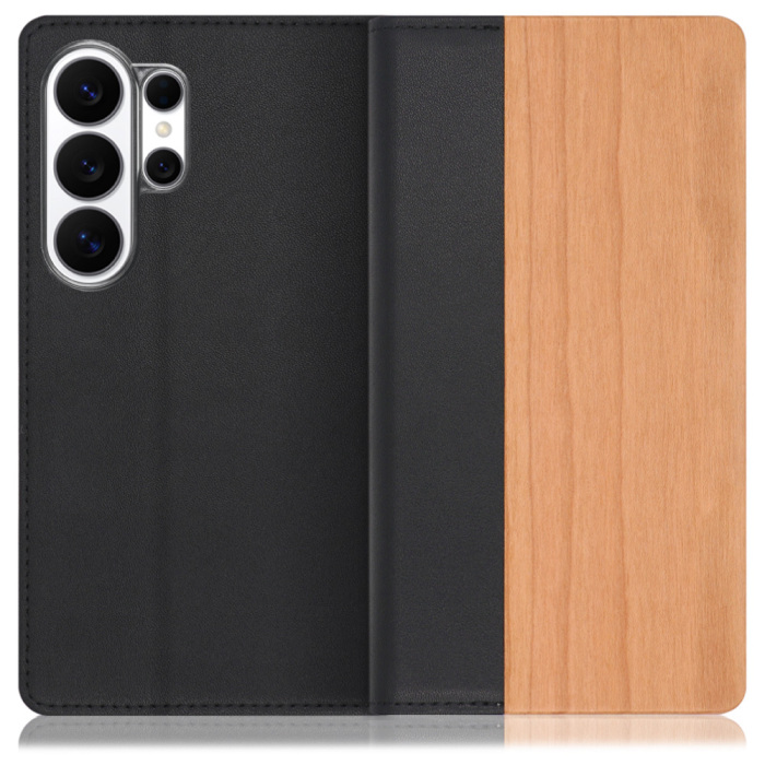 [ LOOF NATURE ] Galaxy S26 Ultra Samsung SC-53G スマホケース ケース カバー 手帳型ケース カード収納 マグネット付き 天然木 本革 ベルトなし [ Galaxy S26 Ultra ]