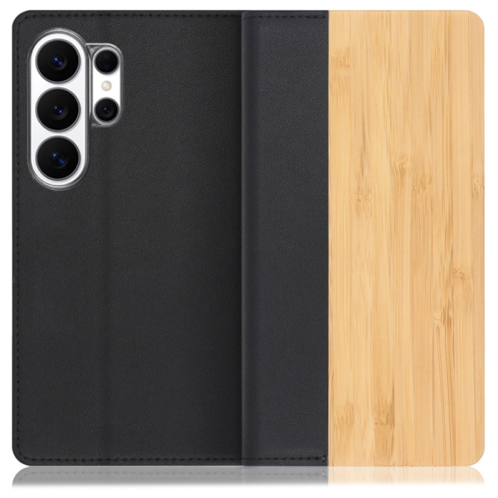 [ LOOF NATURE ] Galaxy S26 Ultra Samsung SC-53G スマホケース ケース カバー 手帳型ケース カード収納 マグネット付き 天然木 本革 ベルトなし [ Galaxy S26 Ultra ]