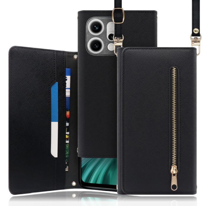 [ LOOF SHOULDER ] OPPO Reno14 5G  スマホケース ケース カバー ショルダー スマホショルダー ストラップ 肩掛け 首掛け 手帳型ケース カード収納 マグネット付き ベルトなし [ OPPO Reno14 5G ]