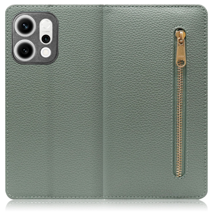 [ LOOF POCKET ] OPPO Reno14 5G  スマホケース ケース カバー 手帳型ケース カード収納 本革 マグネットなし ベルトなし ポケット ファスナー [ OPPO Reno14 5G ]