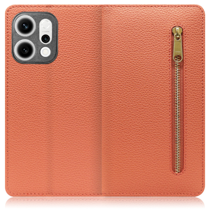 [ LOOF POCKET ] OPPO Reno14 5G  スマホケース ケース カバー 手帳型ケース カード収納 本革 マグネットなし ベルトなし ポケット ファスナー [ OPPO Reno14 5G ]