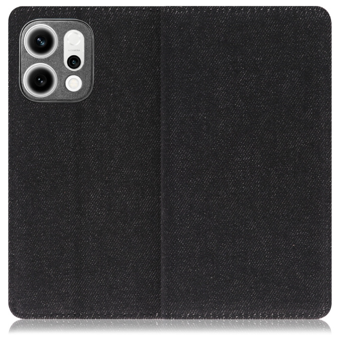 [ LOOF DENIM ] OPPO Reno14 5G  スマホケース ケース カバー 手帳型ケース カード収納 マグネット付き デニム ベルトなし [ OPPO Reno14 5G ]