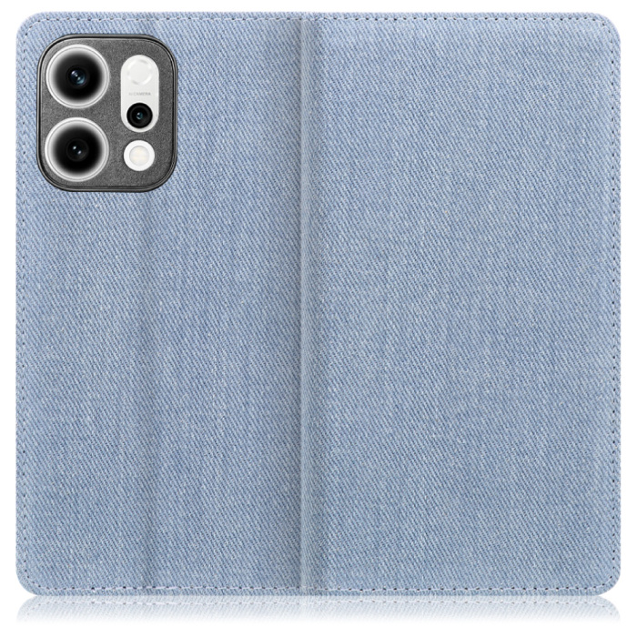 [ LOOF DENIM ] OPPO Reno14 5G  スマホケース ケース カバー 手帳型ケース カード収納 マグネット付き デニム ベルトなし [ OPPO Reno14 5G ]