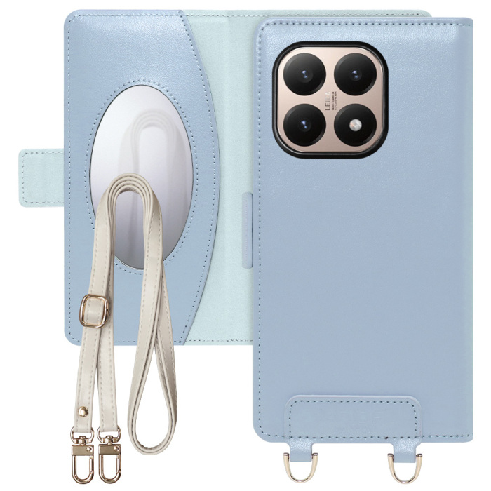 [ LOOF SWEET MIRROR ] Xiaomi 15T シャオミ 15T スマホケース  ショルダー付き手帳型スマホケース ミラー付き カードポケット 本革 [ Xiaomi 15T ]