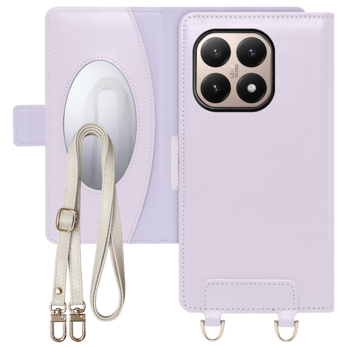 [ LOOF SWEET MIRROR ] Xiaomi 15T シャオミ 15T スマホケース  ショルダー付き手帳型スマホケース ミラー付き カードポケット 本革 [ Xiaomi 15T ]