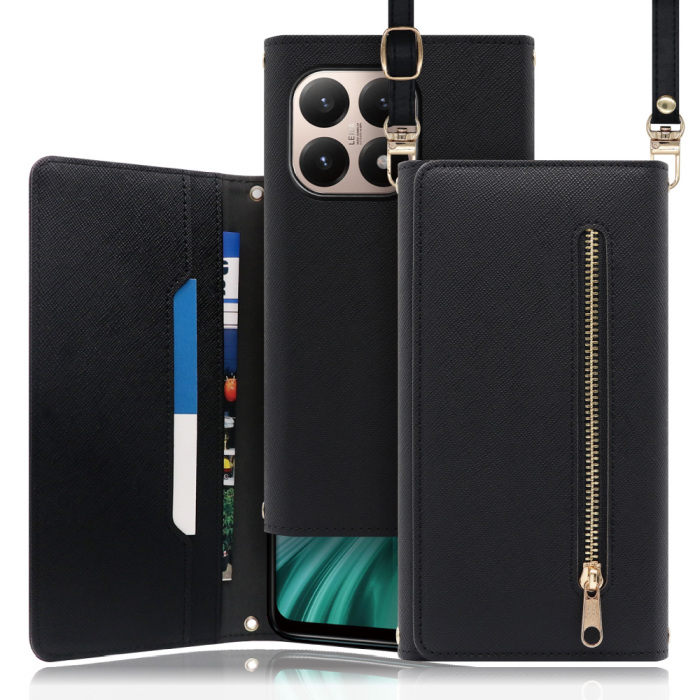 [ LOOF SHOULDER ] Xiaomi 15T シャオミ 15T スマホケース ケース カバー ショルダー スマホショルダー ストラップ 肩掛け 首掛け 手帳型ケース カード収納 マグネット付き ベルトなし [ Xiaomi 15T ]