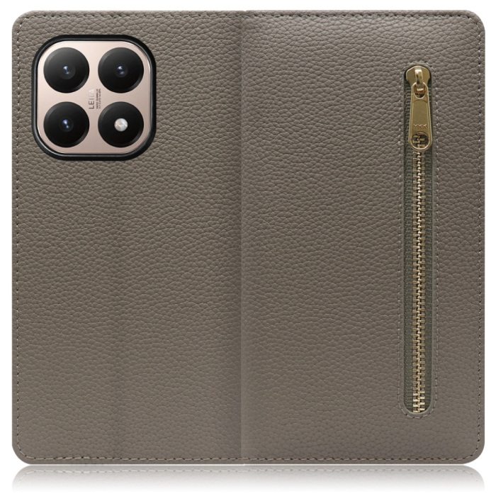 [ LOOF POCKET ] Xiaomi 15T シャオミ 15T スマホケース ケース カバー 手帳型ケース カード収納 本革 マグネットなし ベルトなし ポケット ファスナー [ Xiaomi 15T ]