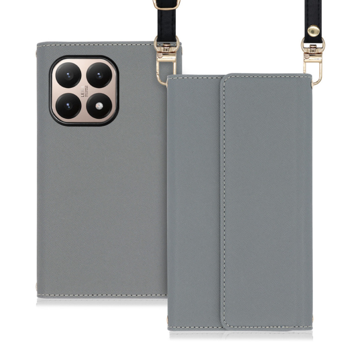 [ LOOF STRAP ] Xiaomi 15T シャオミ 15T スマホケース ケース カバー ショルダー スマホショルダー ストラップ 肩掛け 首掛け 手帳型ケース カード収納 マグネット付き [ Xiaomi 15T ]