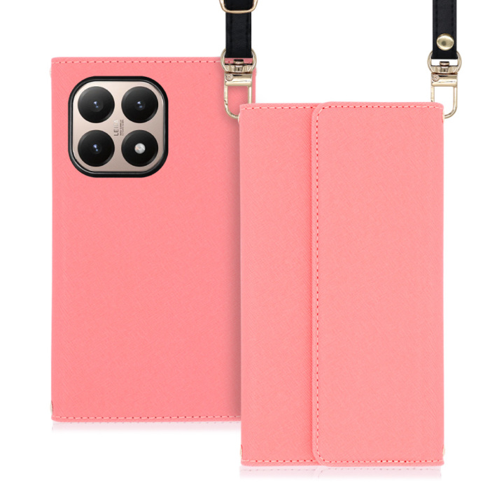 [ LOOF STRAP ] Xiaomi 15T シャオミ 15T スマホケース ケース カバー ショルダー スマホショルダー ストラップ 肩掛け 首掛け 手帳型ケース カード収納 マグネット付き [ Xiaomi 15T ]