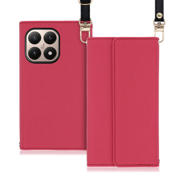 [ LOOF STRAP ] Xiaomi 15T シャオミ 15T スマホケース ケース カバー ショルダー スマホショルダー ストラップ 肩掛け 首掛け 手帳型ケース カード収納 マグネット付き [ Xiaomi 15T ]