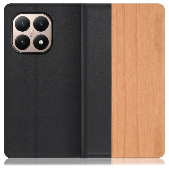 [ LOOF NATURE ] Xiaomi 15T シャオミ 15T スマホケース ケース カバー 手帳型ケース カード収納 マグネット付き 天然木 本革 ベルトなし [ Xiaomi 15T ]