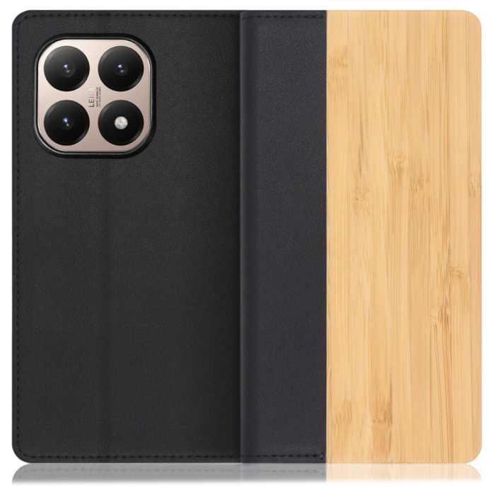 [ LOOF NATURE ] Xiaomi 15T シャオミ 15T スマホケース ケース カバー 手帳型ケース カード収納 マグネット付き 天然木 本革 ベルトなし [ Xiaomi 15T ]