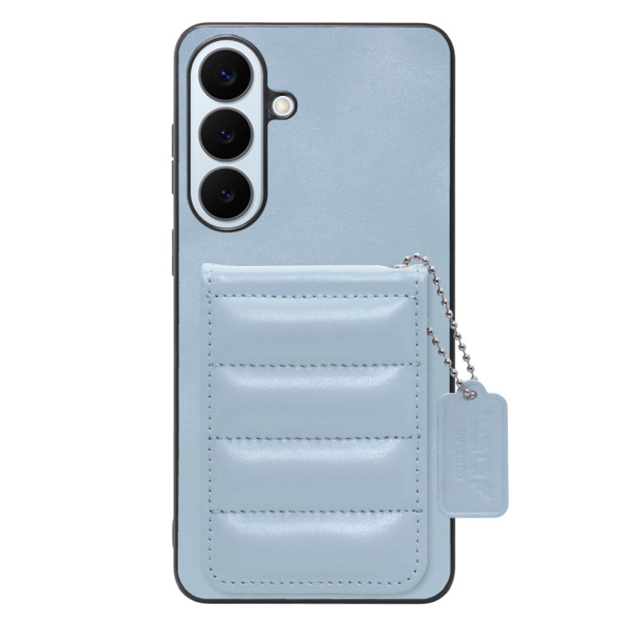 [ LOOF SWEET-SHELL CARD ] Galaxy S26+ Samsung SC-52G スマホケース キルティング加工のカードケース付き マグネット内蔵 カード収納 本革 レザータグ＆チェーン付き パステルカラー [ Galaxy S26+ ]