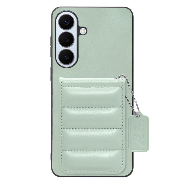 [ LOOF SWEET-SHELL CARD ] Galaxy S26+ Samsung SC-52G スマホケース キルティング加工のカードケース付き マグネット内蔵 カード収納 本革 レザータグ＆チェーン付き パステルカラー [ Galaxy S26+ ]