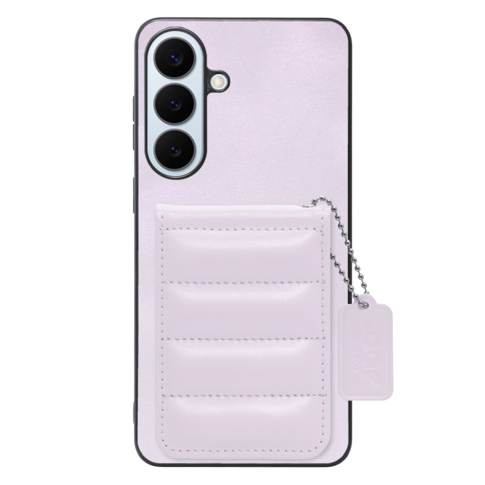 [ LOOF SWEET-SHELL CARD ] Galaxy S26+ Samsung SC-52G スマホケース キルティング加工のカードケース付き マグネット内蔵 カード収納 本革 レザータグ＆チェーン付き パステルカラー [ Galaxy S26+ ]