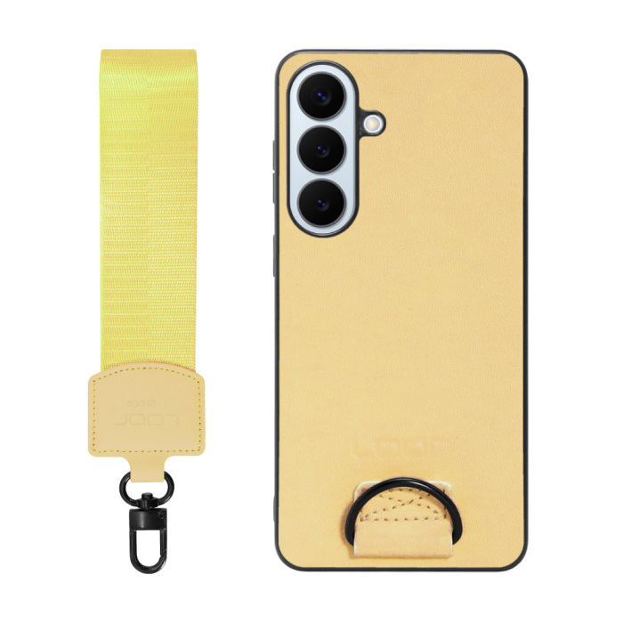 [ LOOF STRAP-SHELL (ショートVer.) ] Galaxy S26+ Samsung SC-52G スマホケース 背面 ケース カバー ハードケース ハンドストラップ  本革 [ Galaxy S26+ ]