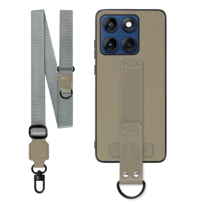 [ LOOF STRAP-SHELL (ロング+ Ver.) ] motorola edge 60 モトローラ XT2507-3 XT2507-6 スマホケース 背面 ケース カバー ハードケース ショルダーベルト  本革 [ motorola edge 60 ]