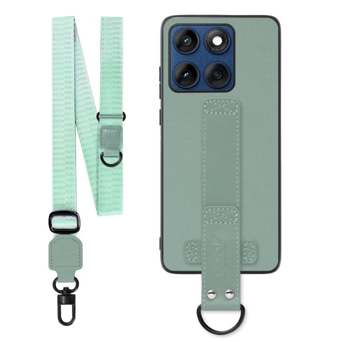 [ LOOF STRAP-SHELL (ロング+ Ver.) ] motorola edge 60 モトローラ XT2507-3 XT2507-6 スマホケース 背面 ケース カバー ハードケース ショルダーベルト  本革 [ motorola edge 60 ]