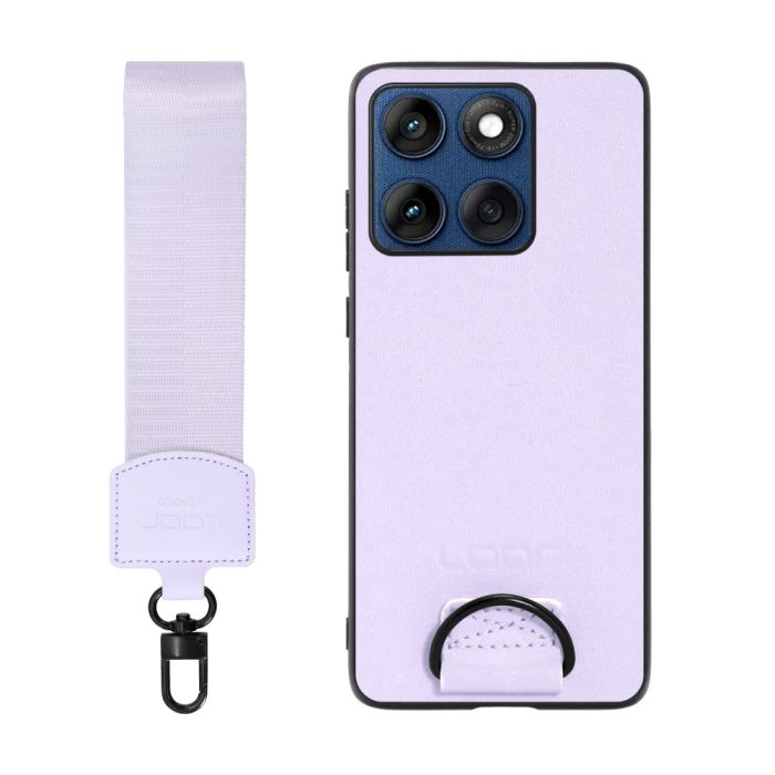 [ LOOF STRAP-SHELL (ショートVer.) ] motorola edge 60 モトローラ XT2507-3 XT2507-6 スマホケース 背面 ケース カバー ハードケース ハンドストラップ  本革 [ motorola edge 60 ]