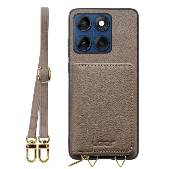 [ LOOF LUXURY-SHELL POUCH ] motorola edge 60 モトローラ XT2507-3 XT2507-6 ケース ショルダー スマホショルダー 背面 収納 ポーチ付き カバー スマホケース ストラップ 本革 [ motorola edge 60 ]