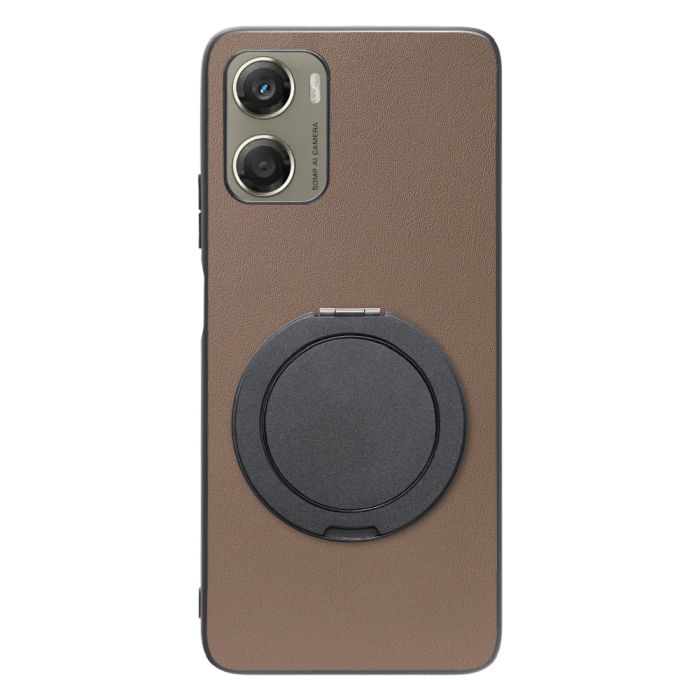 [ LOOF RING-SHELL (シンプル Ver.) ] moto g06 モトローラ XT2535-6 スマホケース 背面 ケース カバー ハードケース スマホリング リング付き 本革 ストラップホール [ moto g06 ]