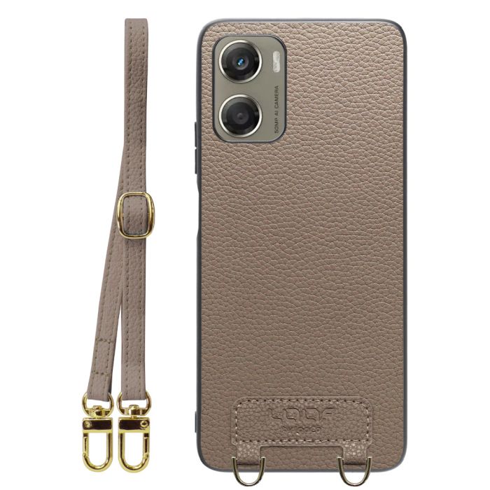 [ LOOF LUXURY-SHELL SHOULDER ] moto g06 モトローラ XT2535-6 ショルダーストラップ付き シンプルでスマート 本革 シェル型ケース ショルダー ストラップ スマホショルダー [ moto g06 ]