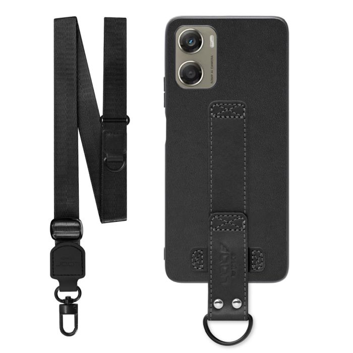 [ LOOF STRAP-SHELL (ロング+ Ver.) ] moto g06 モトローラ XT2535-6 スマホケース 背面 ケース カバー ハードケース ショルダーベルト  本革 [ moto g06 ]