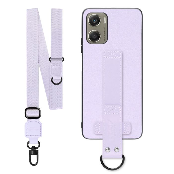 [ LOOF STRAP-SHELL (ロング+ Ver.) ] moto g06 モトローラ XT2535-6 スマホケース 背面 ケース カバー ハードケース ショルダーベルト  本革 [ moto g06 ]