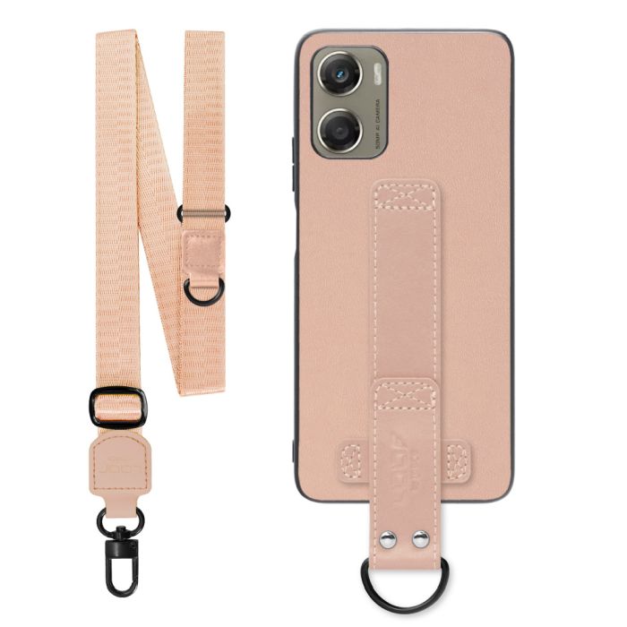 [ LOOF STRAP-SHELL (ロング+ Ver.) ] moto g06 モトローラ XT2535-6 スマホケース 背面 ケース カバー ハードケース ショルダーベルト  本革 [ moto g06 ]