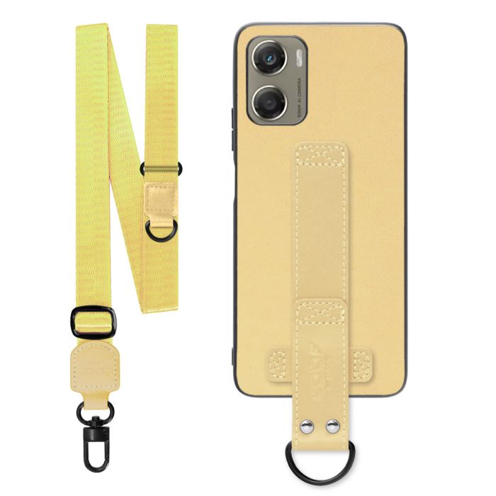 [ LOOF STRAP-SHELL (ロング+ Ver.) ] moto g06 モトローラ XT2535-6 スマホケース 背面 ケース カバー ハードケース ショルダーベルト  本革 [ moto g06 ]