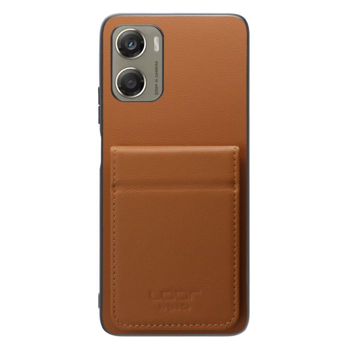 [ LOOF BASIC-SHELL SLIM CARD 2カード ] moto g06 モトローラ XT2535-6 ケース 背面 カード収納 カード入れ カードポケット カバー スマホケース 薄型 大容量 本革 [ moto g06 ]