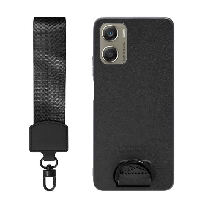 [ LOOF STRAP-SHELL (ショートVer.) ] moto g06 モトローラ XT2535-6 スマホケース 背面 ケース カバー ハードケース ハンドストラップ  本革 [ moto g06 ]