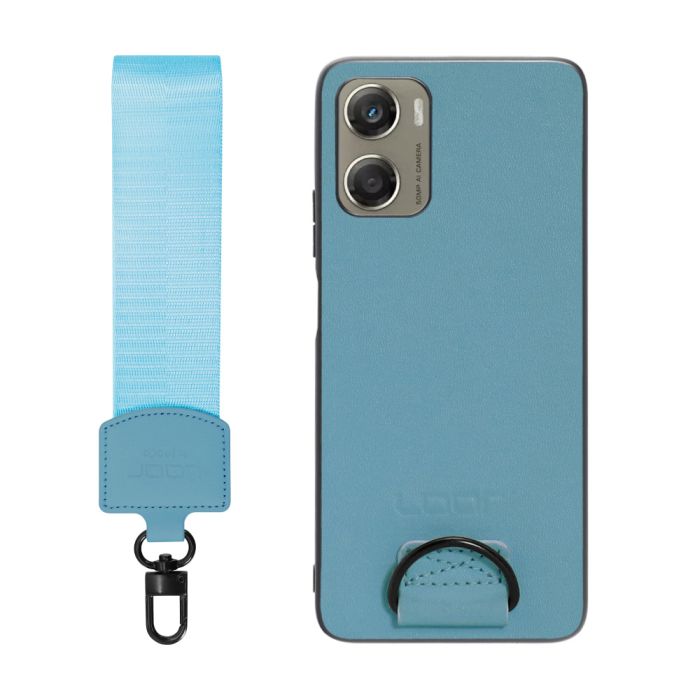 [ LOOF STRAP-SHELL (ショートVer.) ] moto g06 モトローラ XT2535-6 スマホケース 背面 ケース カバー ハードケース ハンドストラップ  本革 [ moto g06 ]