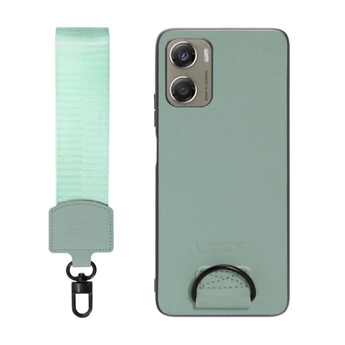 [ LOOF STRAP-SHELL (ショートVer.) ] moto g06 モトローラ XT2535-6 スマホケース 背面 ケース カバー ハードケース ハンドストラップ  本革 [ moto g06 ]