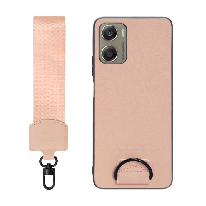 [ LOOF STRAP-SHELL (ショートVer.) ] moto g06 モトローラ XT2535-6 スマホケース 背面 ケース カバー ハードケース ハンドストラップ  本革 [ moto g06 ]