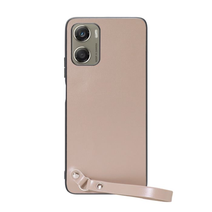 [ LOOF MACARON-SHELL ] moto g06 モトローラ XT2535-6 スマホケース 背面 ケース カバー ハードケース ストラップ付き 本革 ストラップホール [ moto g06 ]